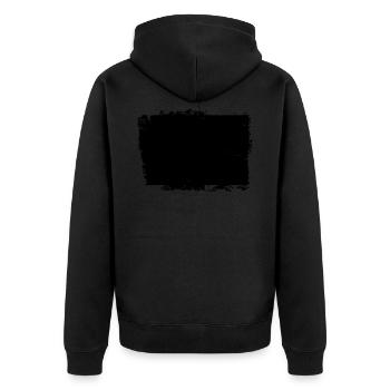 CANVAS GRUNGE 19 6 - Unisex Premium Organic Zip Hoodie - black - Back - Nico (187cm)