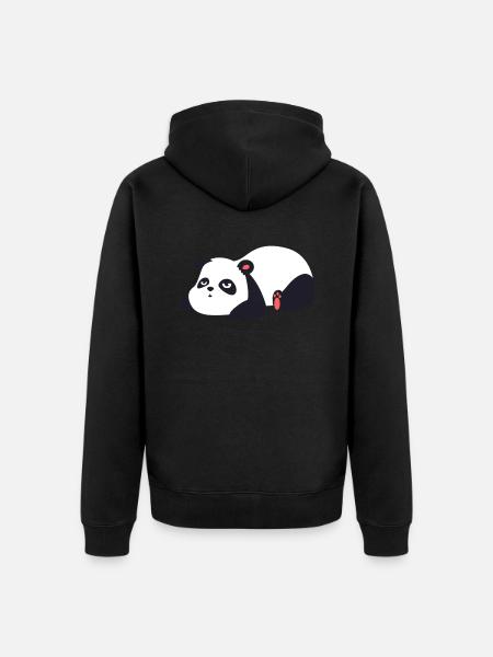 Panda - Veste à capuche bio Premium Unisexe - noir