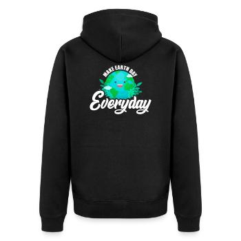 Earth Day / Earth Day the gift of the future - Unisex Premium Organic Zip Hoodie - black - Back - Nico (187cm)