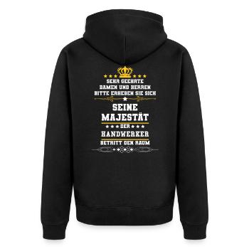 Artisans - Veste à capuche bio Premium Unisexe - noir - Dos - Nico (187cm)