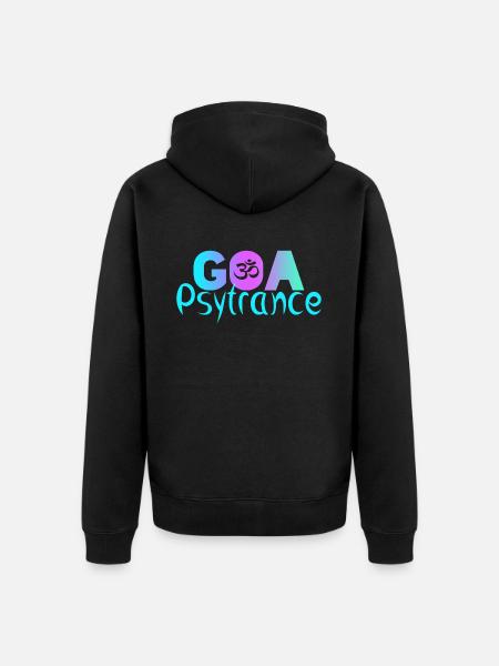 Goa Psytrance - Unisex Premium Organic Zip Hoodie - black