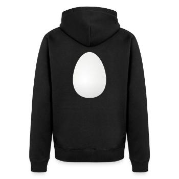 big white egg - Eggs Egg Organic Scrambled Eggs - Unisex Premium Organic Zip Hoodie - black - Back - Nico (187cm)