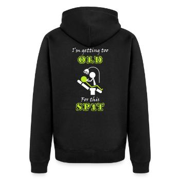 Zahnarzt - Unisex Premium Bio Zip Hoodie - Schwarz - Hinten - Nico (187cm)