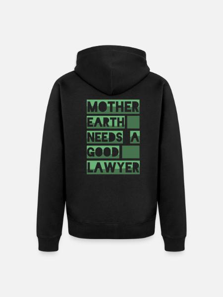 Mutter Erde - Unisex Premium Bio Zip Hoodie - Schwarz