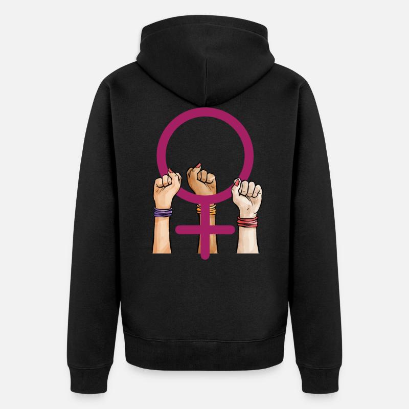 Venus Symbol Faust - Unisex Premium Bio Zip Hoodie - Schwarz