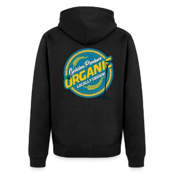 Légumes de la région - Veste à capuche bio Premium Unisexe - noir - Dos - Nico (187cm)
