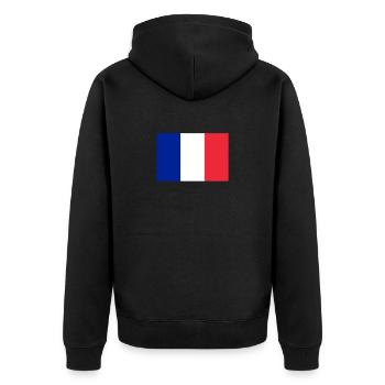 Drapeau France drapeau France Tricolore Championnat d'Europe Coupe du Monde - Veste à capuche bio Premium Unisexe - noir - Dos - Nico (187cm)