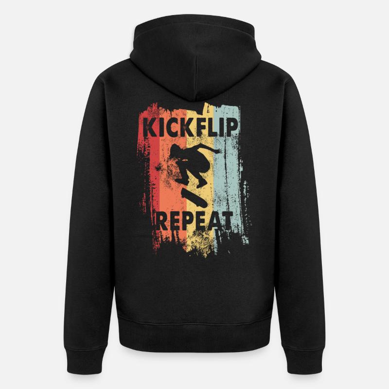 skateboard - Veste à capuche bio Premium Unisexe - noir