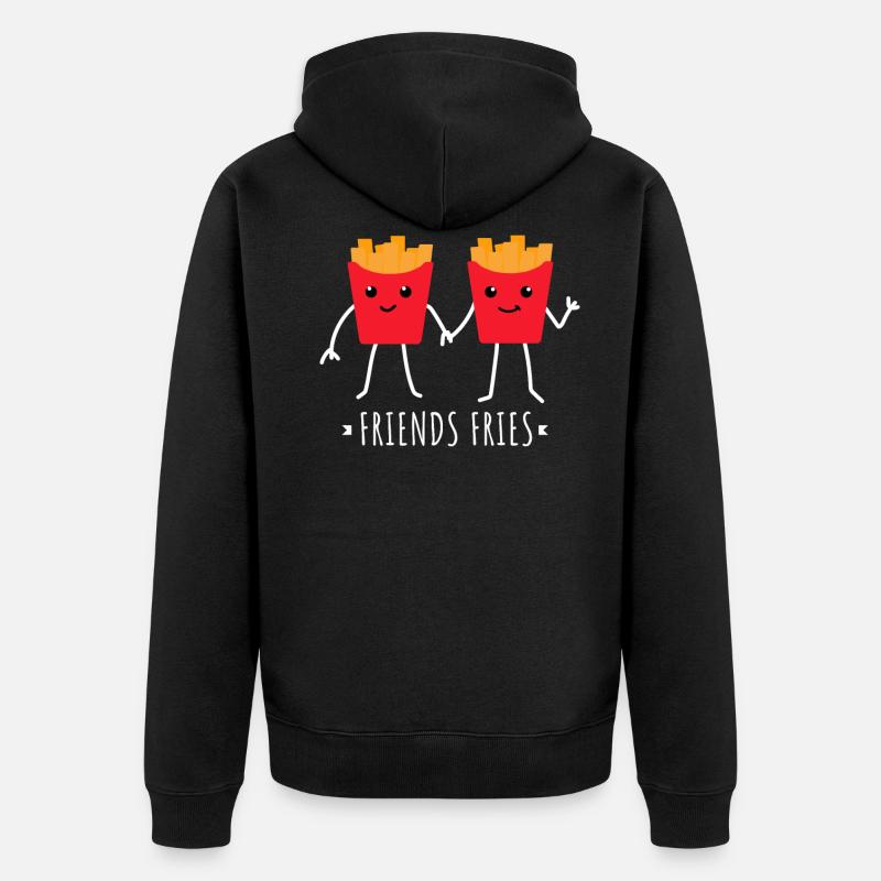 Frites amis - Veste à capuche bio Premium Unisexe - noir