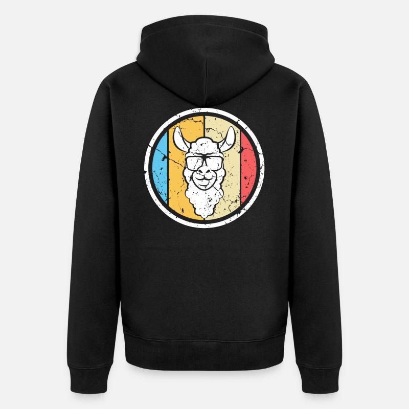 Lama - Veste à capuche bio Premium Unisexe - noir