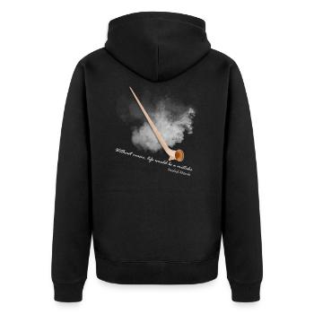 Cor des Alpes - Veste à capuche bio Premium Unisexe - noir - Dos - Nico (187cm)