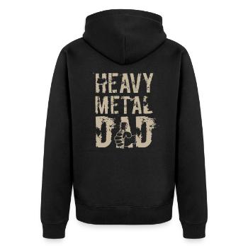 Papa Heavy Metal - Veste à capuche bio Premium Unisexe - noir - Dos - Nico (187cm)