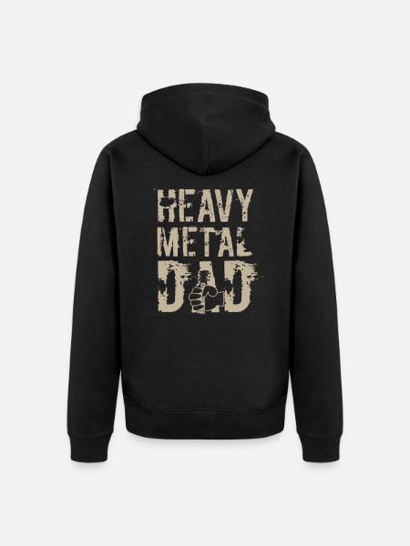 Heavy Metal Dad - Premium økologisk unisex-hættejakke - sort