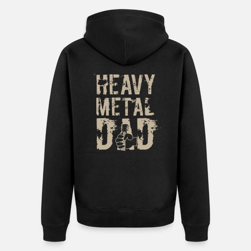 Papa Heavy Metal - Veste à capuche bio Premium Unisexe - noir