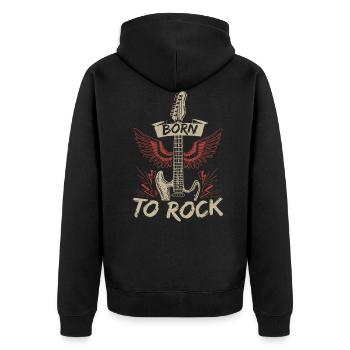 né au rock - Veste à capuche bio Premium Unisexe - noir - Dos - Nico (187cm)