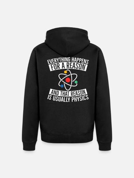 Reason of physics - Unisex Premium Organic Zip Hoodie - black
