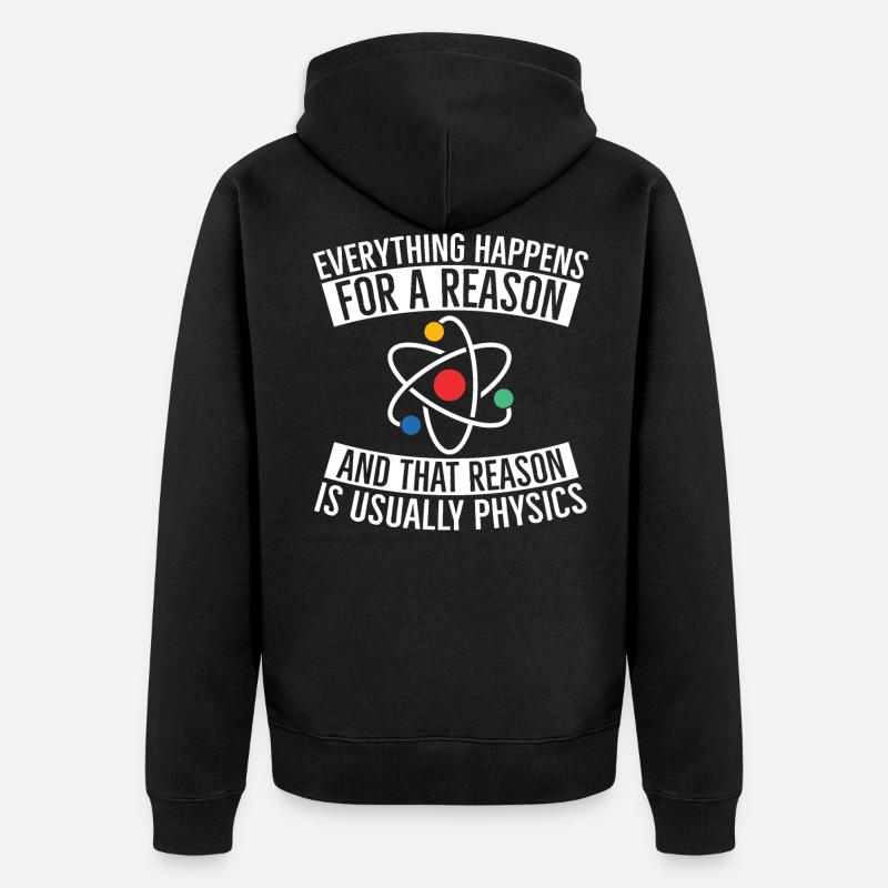Grund der Physik - Unisex Premium Bio Zip Hoodie - Schwarz