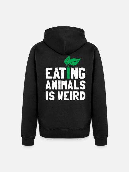 Vegetarier - Unisex Premium Bio Zip Hoodie - Schwarz
