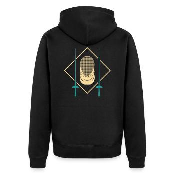 clôture - Veste à capuche bio Premium Unisexe - noir - Dos - Nico (187cm)