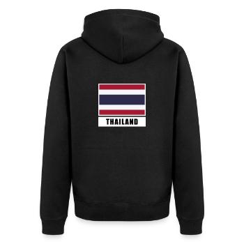 Thaïlande - Veste à capuche bio Premium Unisexe - noir - Dos - Nico (187cm)