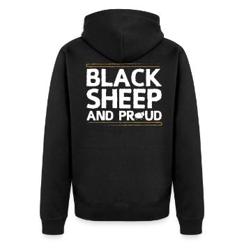 Fière brebis galeuse - Veste à capuche bio Premium Unisexe - noir - Dos - Nico (187cm)