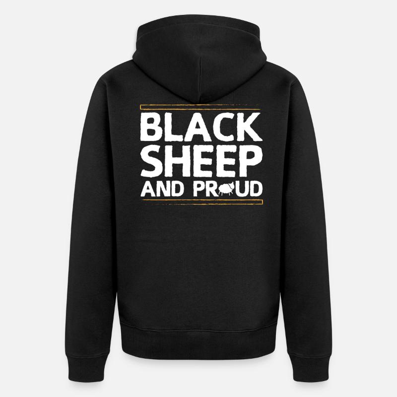 Fière brebis galeuse - Veste à capuche bio Premium Unisexe - noir