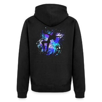poledance stangen tanzen geschenk - Unisex Premium Bio Zip Hoodie - Schwarz - Hinten - Nico (187cm)