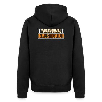 Paranormal Investigator Geist Geister Ghost Orb - Unisex Premium Organic Zip Hoodie - black - Back - Nico (187cm)