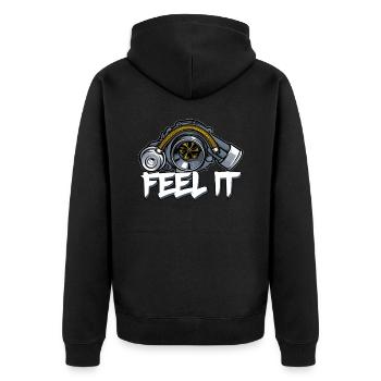 Turbocompresseur Tuner Moteur Tuning Voiture de sport - Veste à capuche bio Premium Unisexe - noir - Dos - Nico (187cm)