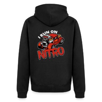 Dragrace V8 Moteur Muscle Voiture Nitro - Veste à capuche bio Premium Unisexe - noir - Dos - Nico (187cm)