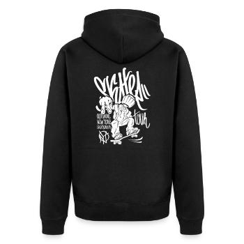Paroles de skate cool - Veste à capuche bio Premium Unisexe - noir - Dos - Nico (187cm)