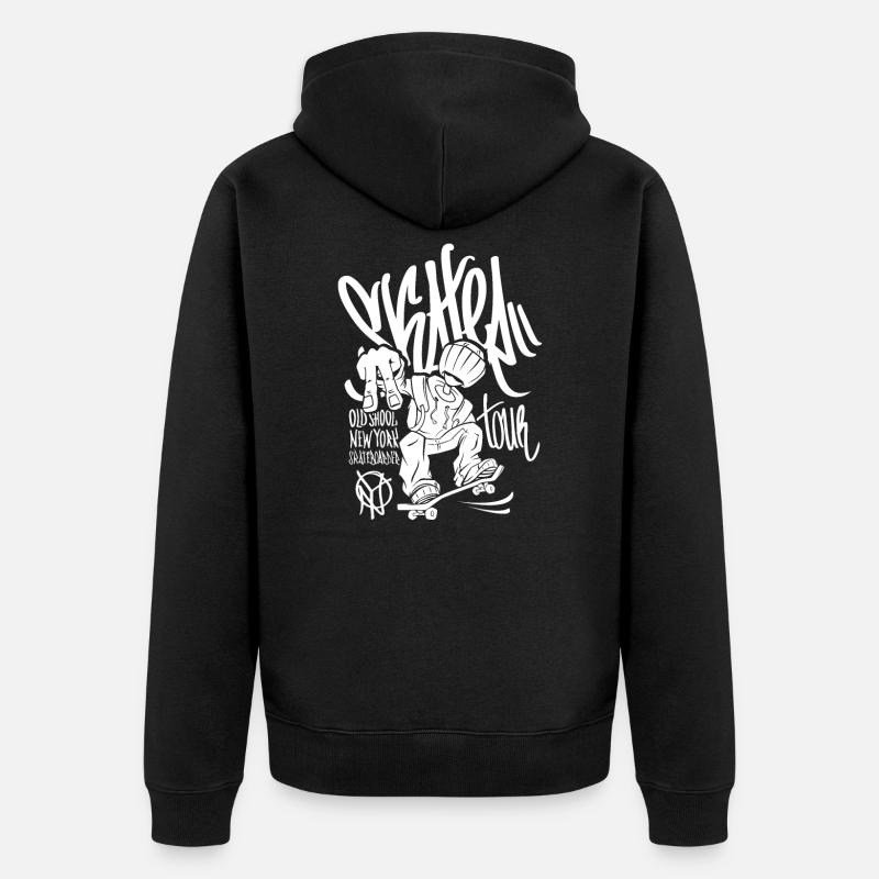 Paroles de skate cool - Veste à capuche bio Premium Unisexe - noir