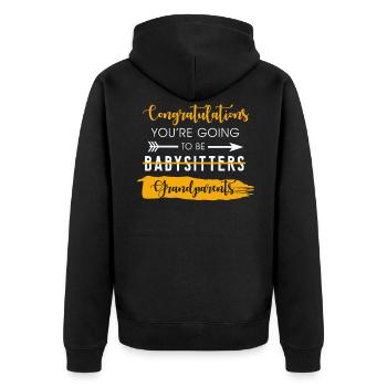 Félicitations aux grands-parents - Veste à capuche bio Premium Unisexe - noir - Dos - Nico (187cm)