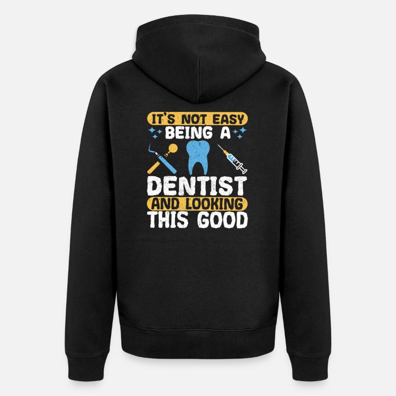 Cadeau pour dentiste Dentiste Dentist - Veste à capuche bio Premium Unisexe - noir