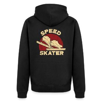 Patinage de vitesse - Veste à capuche bio Premium Unisexe - noir - Dos - Nico (187cm)
