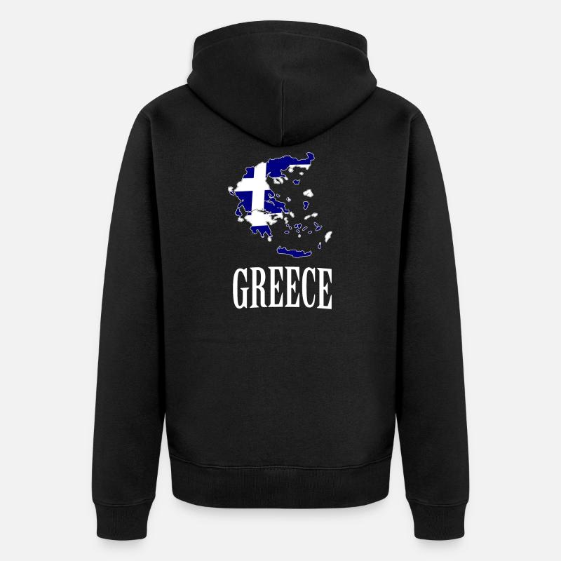Grèce Grèce - Veste à capuche bio Premium Unisexe - noir