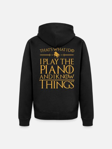 Klavier GOT - Unisex Premium Bio Zip Hoodie - Schwarz