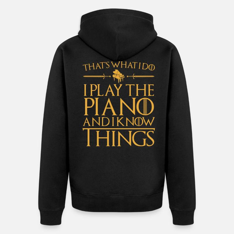 Piano GOT - Veste à capuche bio Premium Unisexe - noir