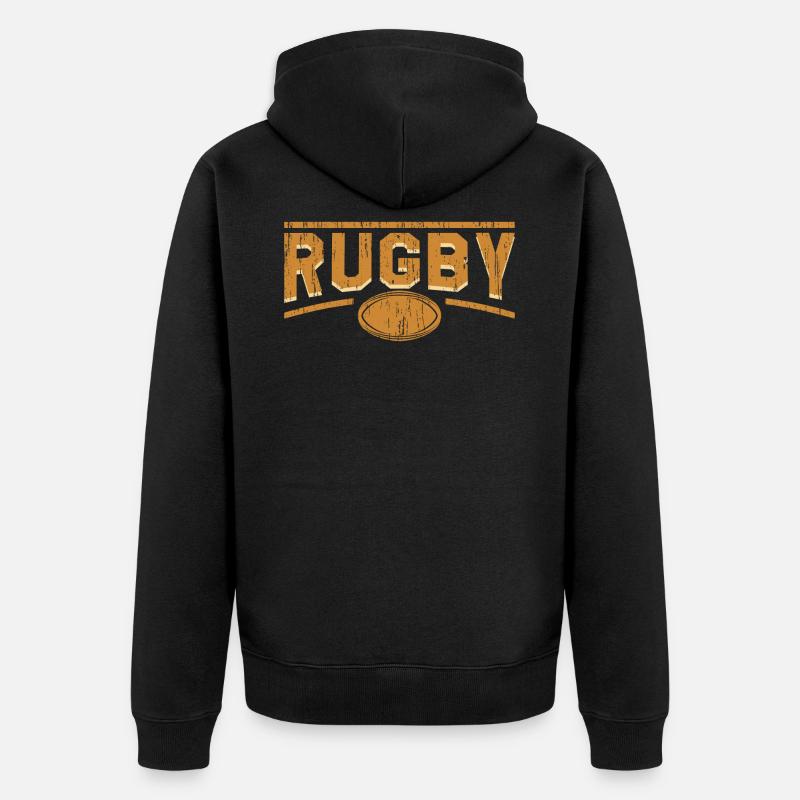 Rugby - Veste à capuche bio Premium Unisexe - noir