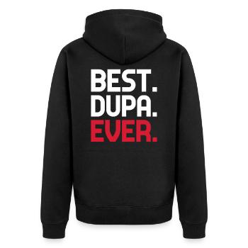 Dupa Polonais Pologne Polska Best Dupa Ever Ître - Veste à capuche bio Premium Unisexe - noir - Dos - Nico (187cm)