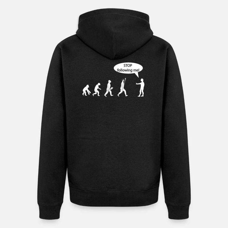 Evolution - Unisex Premium Organic Zip Hoodie - black