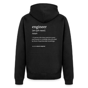 Ingénieur - Veste à capuche bio Premium Unisexe - noir - Dos - Nico (187cm)