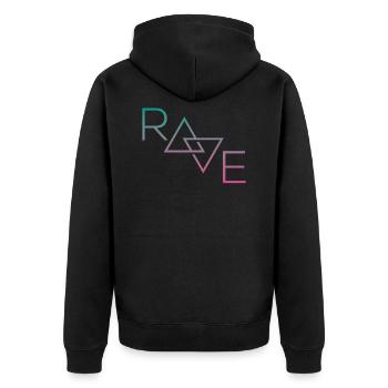 T-shirt RAVER - Veste à capuche bio Premium Unisexe - noir - Dos - Nico (187cm)