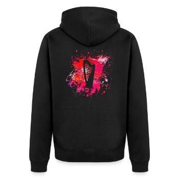 harpe - Veste à capuche bio Premium Unisexe - noir - Dos - Nico (187cm)