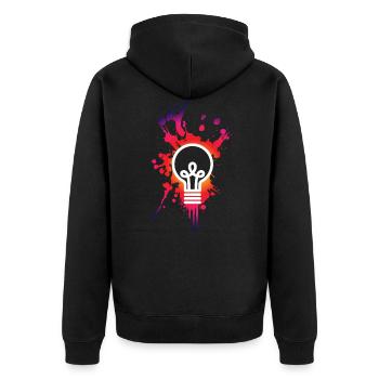 Génie - Veste à capuche bio Premium Unisexe - noir - Dos - Nico (187cm)