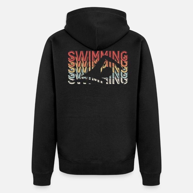 natation - Veste à capuche bio Premium Unisexe - noir