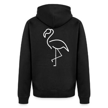 flamant - Veste à capuche bio Premium Unisexe - noir - Dos - Nico (187cm)