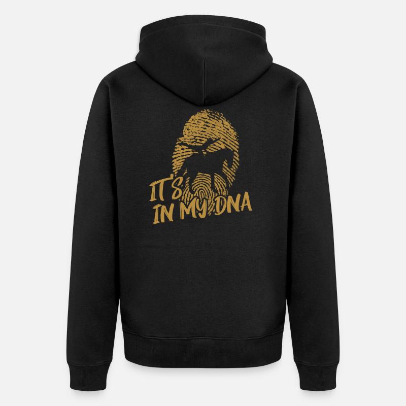 Voltigierfahrt DNA Geschenk - Veste à capuche bio Premium Unisexe - noir