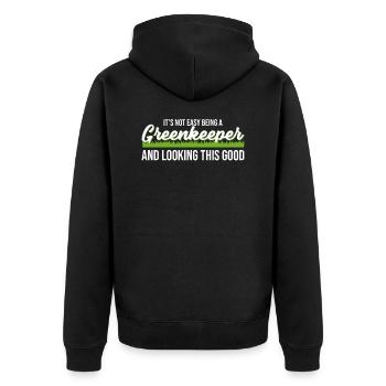 Greenkeeper Golfwart Wart golf - Veste à capuche bio Premium Unisexe - noir - Dos - Nico (187cm)