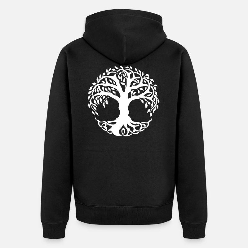 Baum - Unisex Premium Bio Zip Hoodie - Schwarz